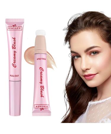 WOBBLO Cheeks Stick | Stick Cream Blushes | Stick Highlighter Face Blushes with Sponge Head for Exquisite Makeup 1