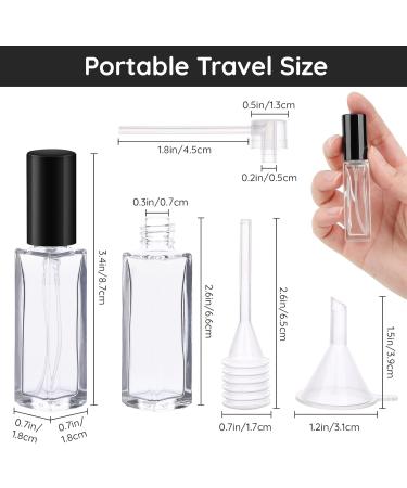 Segbeauty Portable Perfumed Cleaner Glass - Empty Travel Atomizers for Men & Women | 5 Pack Square Perfume Bottles - Buy Online on GoSupps.com