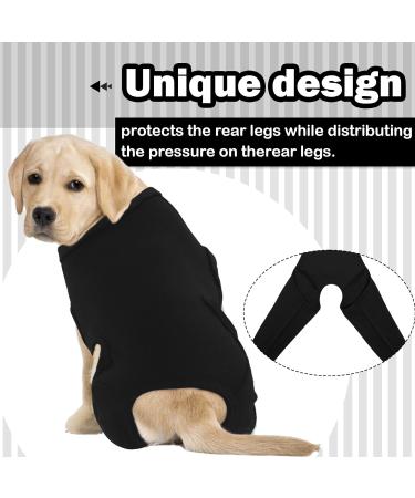 HJYOKUSO Recovery Suit for Dogs | Surgery Suit Hind Leg Protection Leak Cuff to Prevent Licking | Size L Black - Shop Now! - Buy Online on GoSupps.com