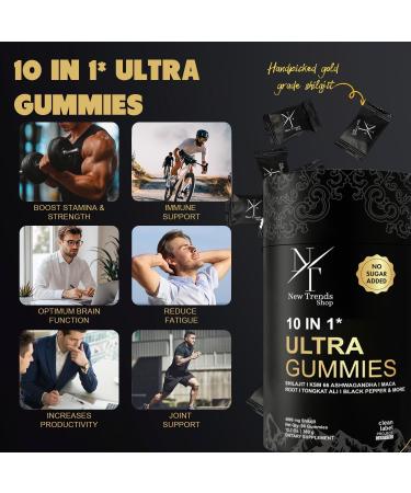 New Trends Shop. 10-in-1 Ultra Shilajit Gummies | 4000 mg Pure Shilajit Tongkat Ali Maca Root 75% Fulvic Acid | Sugar-Free Vegan 85+ Trace Minerals | 90 Pack - Buy Online on GoSupps.com