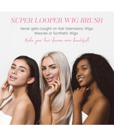 TimeTinkle Wig Brush Comb Set - Loop Brush & Mini Comb for Synthetic & Human Hair Wigs - Buy Online on GoSupps.com