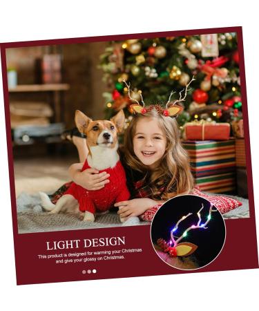 ABOOFAN 3 Pairs Christmas Glow Barrette Xmas Hair Clips Antlers Tree Branches Antlers Hair Clips Winter Hair Barrettes Mushroom Costume Reindeer Horn Hair Grip Mosaic Resin Miss - Buy Online on GoSupps.com