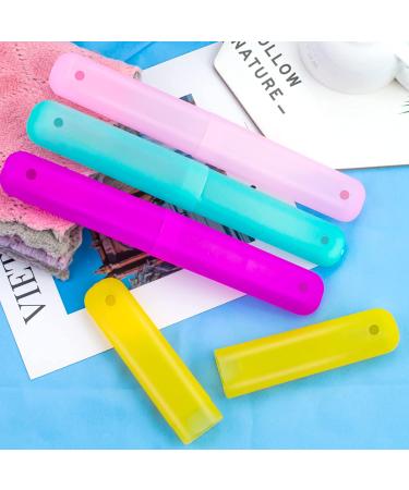 Susser Pack of 12 Portable Plastic Toothbrush Cases | 6 Color Dust-Proof Holders for Travel & Home - Buy Online on GoSupps.com