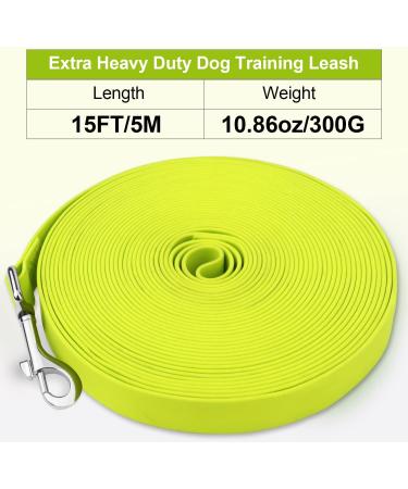 Joytale Waterproof Drag Line Leash for Dogs - 5m Neon Yellow Ideal for Medium to Extra Large Breeds - Buy Online on GoSupps.com