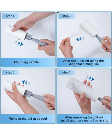 Extra Sticky Foot Roll Lint Roller - 6 Rolls (60 Sheets Each) with Dust Cover | Ideal Pet Hair Remover for Clothing Sofa & Bed - Buy Online on GoSupps.com