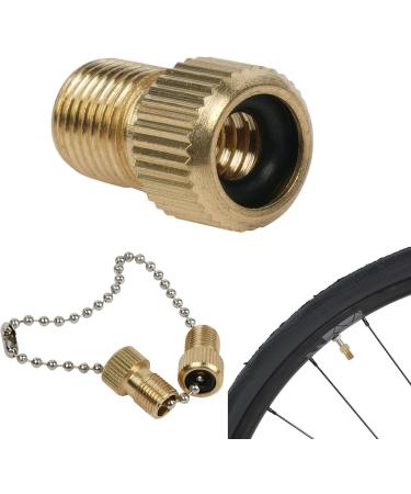 Flintronic Brass Bicycle Valve Adapter - 3 Pack | Durable Brass Auto Ventile Valve with Sealing Ring | Gold Finish for Bikes & Cars - Buy Online on GoSupps.com