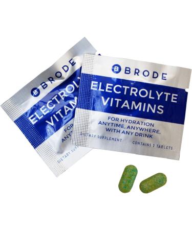Brode Electrolyte Tablets - Zero Sugar No Flavor - Essential 5 Electrolytes & 9 Vitamins for Sports Nightlife & Jetlag - Portable Hydration Solution - Buy Online on GoSupps.com