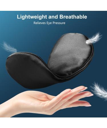 Huhubol 3 Pack Silk Sleep Mask Set - Light Blocking Eye Mask for Men and Women - Soft, Comfortable Blindfold for Travel, Yoga, Nap - Gray - Buy Online on GoSupps.com