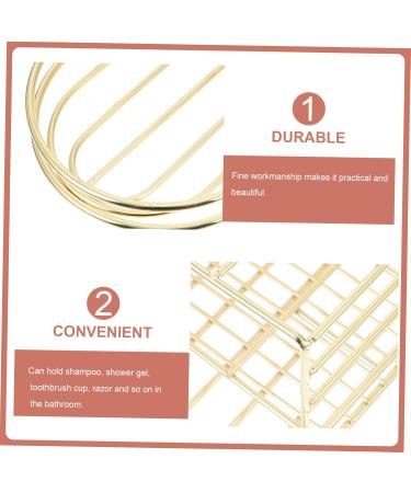 Alipis 3 STK Toothbrush Dispenser & Holder - Stylish Bathroom Storage for Electric Toothbrushes - Wall-Mounted Toothpaste Organizer - Gold Iron Wave Design (28x11.5x9cm) - Buy Online on GoSupps.com