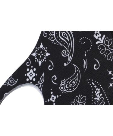 Komonee Paisley Face Mask - Washable & Reusable Cloth Mouth Cover for Men & Women - Dustproof & Breathable - Indoor/Outdoor Cycling, Skiing Protection - Pack of 5 (Black) - Buy Online on GoSupps.com