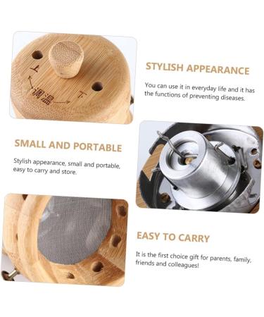 Frcolor Moxibustion Box Set - Khaki Moxa Stick Holder & Burner Vascular Tools for Whole Body Healing - Buy Online on GoSupps.com