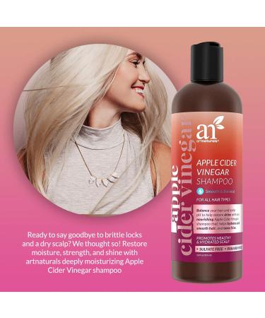 Artnaturals Apple Cider Vinegar Shampoo - 12 Fl Oz - Plant-Based Coconut Oil & Vitamin E - All Hair Types - Repair Split Ends Shine & Strengthen Hair - Buy Online on GoSupps.com