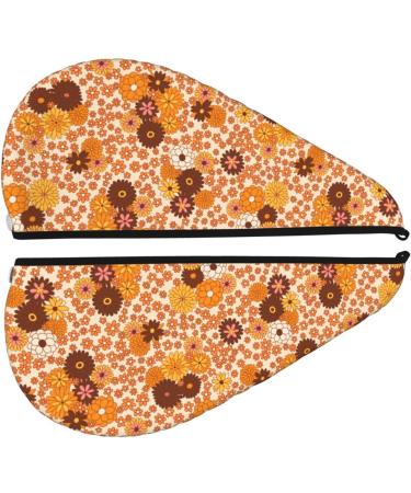 Shop Hippie Ditsy Floral Microfiber Hair Towel - Super Absorbent Quick Dry Wrap for Long Curly & Thick Hair | Coral Velvet - Buy Online on GoSupps.com
