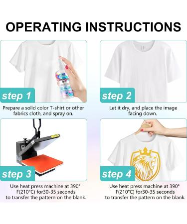 100ML Sublimation Spray for Cotton Shirts & All Fabrics - Waterproof & Quick-Drying | Brighter Colors for Polyester, Tote Bags, Pillows - Buy Online on GoSupps.com