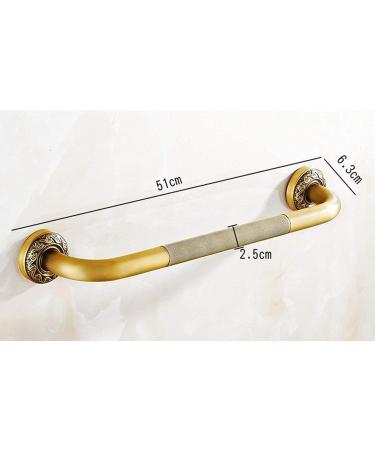 Bathroom Grab Bar Brass Retro Anti-skid Track Shower Disabled Support Grab Bar Towel Rack (Color : Black) (Brass) - Buy Online on GoSupps.com