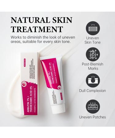 EELHOE Arbutin 7% + Tranexamic Acid 4% Cream 70 000ppm Arbutin & 40 000ppm TXA Moisturizing Hydrating Even Skin Tone Reduces Dark Spots & Pigmentation 1.76 fl.oz (1) - Buy Online on GoSupps.com