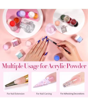 BORN PRETTY 24 Color Acrylic Powder Set | Professional Nail Extension Kit for Beginners | Glitter Acrylic Nail Powder Starter Set - Buy Online on GoSupps.com