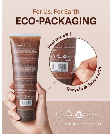 FOAMIST Vegan Arabica Coffee Body Scrub for Cellulite & Dark Spots - Exfoliate, Tone & Hydrate - 8.4oz - Buy Online on GoSupps.com