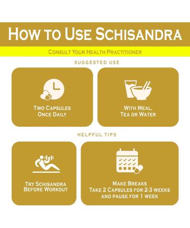 TAIGASEA Schisandra Chinese Herbal Extract Supplement for Mental Focus Liver Support and Immunity Boost 100 Vegetarian Capsules - Buy Online on GoSupps.com