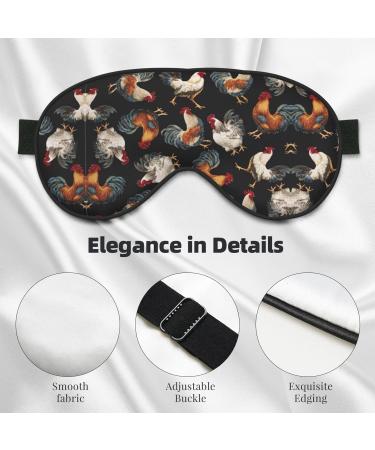 French Roosters Soft Sleep Eye Mask | Breathable Female Eye Patch for Travel & Relaxation - Buy Online on GoSupps.com