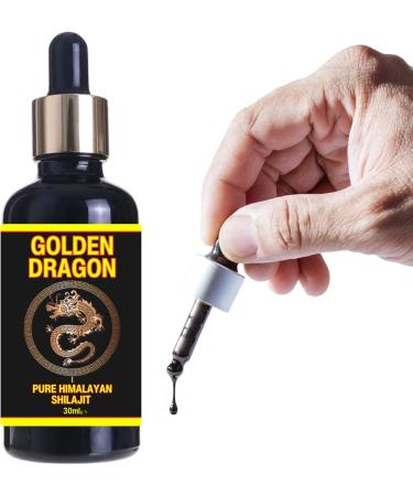 Buy Shakra Health Golden Dragon 30ml Shilajit Liquid Drops | Pure Ayurvedic Mineral Resin Tincture - Potent Health Benefits International Shipping - Buy Online on GoSupps.com