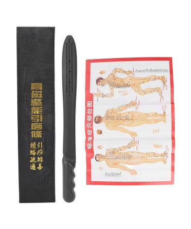 Black Gua Sha Massagestab massage stick with high magnetic elasticity fitness gua Sha Slapping stick for home and office muscle relaxation tool for men and women