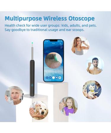 Ear Wax Removal Tool with 1296P HD Ear Cleaner Camera - Otoscope for iOS & Android - Black-001 - Buy Online on GoSupps.com