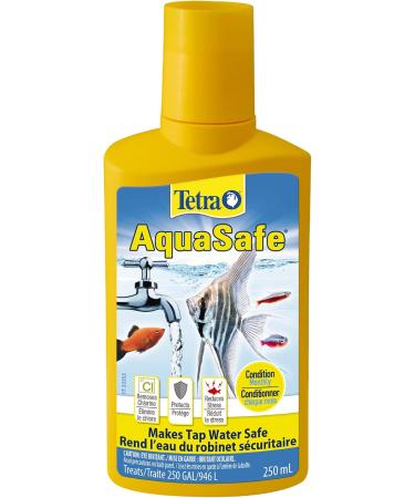 Tetra AquaSafe 8.45oz 250ml & Tropical Colour Flakes Fish Food with Natural Colour Enhancers 28g - Buy Online on GoSupps.com