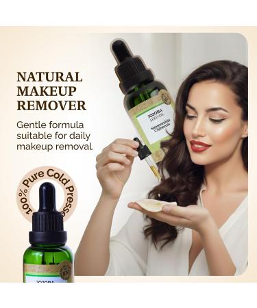 Ewela Jojoba Oil 100% Pure Cold Pressed 1 Fl Oz Lightweight Non-Greasy Carrier Oil for Skin Hair Aromatherapy Unrefined - Buy Online on GoSupps.com