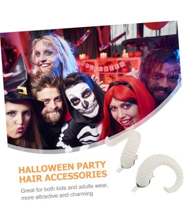 WOFASHPURET Pair Devil Horns Cosplay Devil Horn Hair Clips Black Horns Ram Horns Headband Clip on Horns Hair Clips Cosplay Goat Horns Headbands Unique Sheep Headband Women's White Props Fancy - Buy Online on GoSupps.com