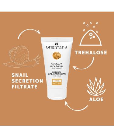 Orientana Hand Cream with Snail Mucus | Natural Regenerating Skin Care | 50ml for Dry & Irritated Skin | Reduce Discoloration & Nourish Hands - Buy Online on GoSupps.com