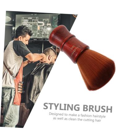 Beavorty shave for men neck brush Hair Removal Brush mens duster Soft Barber Neck Duster for hair Salon Shaving Brush Hair Salon Brush man styling brush clean Bamboo 14*4.5cm Brown - Buy Online on GoSupps.com