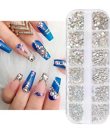 1600 Pieces Glitter Nail Stones Kit - Rhinestones & Dotting Tools for Stunning Nail Art | 6 Sizes Perfect for Festivals & Designs - Buy Online on GoSupps.com