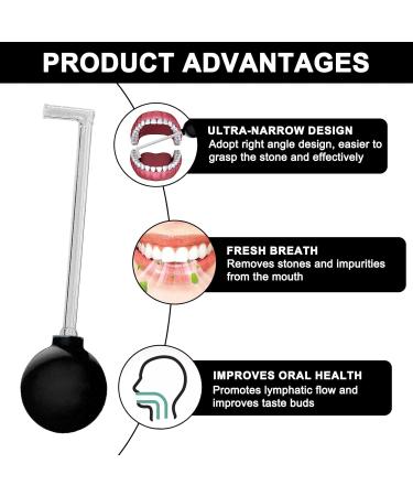 Tonsillenstein Remover Tool - Manual Tonsil Stone Cleaner for Fresh Breath | Cupping Glass & Mouth Mirror - Diligent Tonsil Hygiene - Buy Online on GoSupps.com