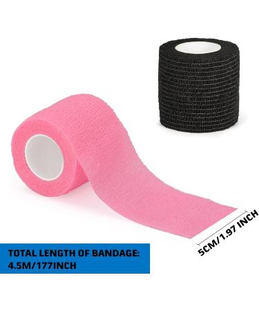 SEADESKY 9 Rolls Pet Vet Wrap for Dogs Self Adherent Bandage Wrap for Wrist Ankle Sprain Self Adhesive Bandage Elastic Athletic Tape Cohesive Bandages 5cm x 4.5m Assorted Colours Mix - Buy Online on GoSupps.com