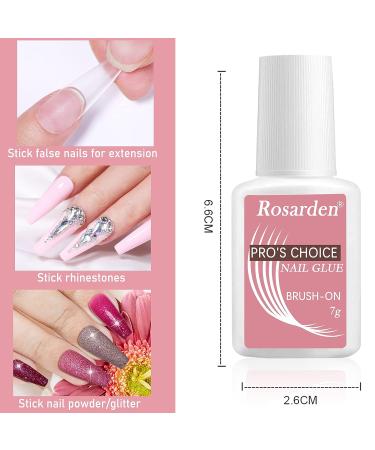 Rosarden Nail Glue for Acrylic Nails - Strong Adhesive for Press on Nails - 3PCS - Buy Online on GoSupps.com