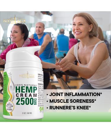 Hemp Cream by New Age - Natural Hemp Extract for Knee, Joint, and Lower Back Pain Relief - 2 Pack 2 Fl Oz - Made in USA - Buy Online on GoSupps.com