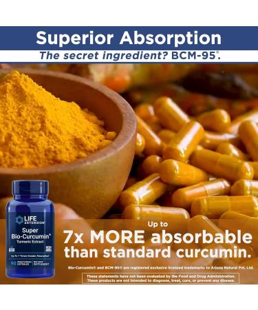 Life Extension Super Bio-Curcumin Turmeric Extract 400mg 90 Veg Caps - Vegetarian Capsules - Non-GMO - Highly Absorbable 90 Count (Pack of 1) - Buy Online on GoSupps.com
