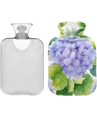 NAANLE Floral Hydrangeas Hot Water Bottle with Cover | 1L Pain Relief for Menstrual Cramps & Therapy - Heat & Cold Use - Buy Online on GoSupps.com
