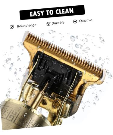 FRCOLOR Electric Clippers Electric Haircut Shear Electric Trimmer Cordless Grooming Electric Precision Trimmer Electric Grooming Kit Oil Head Aluminum Alloy T9 15X4.3CM Golden - Buy Online on GoSupps.com