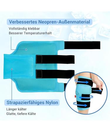 Shop Comfytemp Fully Wrapped Cooling Sleeve Knee - Large 30x60cm Gel Pad with 4 Velcro Fasteners - International Shipping Available - Buy Online on GoSupps.com