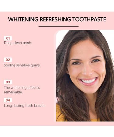 Whitening Toothpaste Refreshing Fragrance Toothpaste100g Natural Stain Removal Anti Odor For Sensitive Gums Pleasant Breath For Men Women And Teens Daily And Night - Buy Online on GoSupps.com