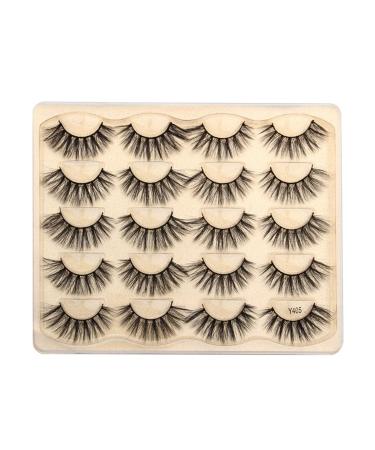 UAMOU 50/100/300pairs Natural Mink Eyelashes Faux 3d Mink lashes Strip Thick Dramatic False Eyelashes Extension Makeup Cils Cheerfully (Color : Y405 Size : 20 boxes)