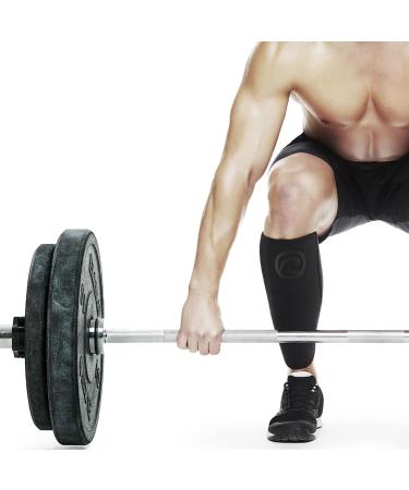 Rehband Neoprene Calf Bandage - Compression Support for Calf & Shin | Deadlift Protection | XS Carbon/Black | 1 Piece - Buy Online on GoSupps.com