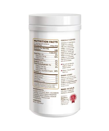 CAcafe Coconut Coffee Creamy Drink Mix 19.05oz - Colombian Coffee Infused with Coconut - Antioxidant-Rich Natural Energy Drink for Stress Relief - Make Iced or Hot - 1 Pack - Buy Online on GoSupps.com