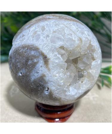 Sphalerite Stones Natural Shpere Ball Quartz Crystal Geode Feng Shui Home Crafts Decoration+Stand 1pc (Color : 430-440g) - Buy Online on GoSupps.com