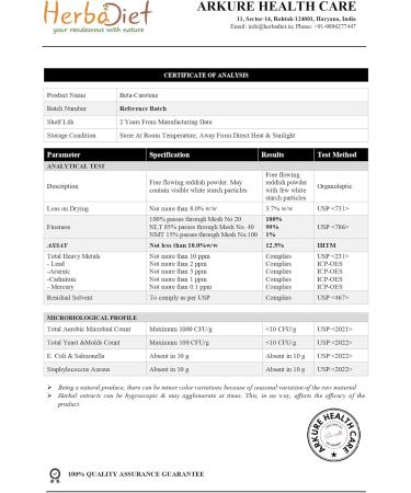 Buy Beta Carotene 10% Vitamin A 25000 IU Powder | Immune System Support | Antioxidant Supplement for Healthy Eyes Skin & Vision | 100% Natural | 1.76 oz (50g - Buy Online on GoSupps.com