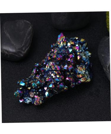 Beavorty 1pc Crystal Cluster Rock Amethyst Rainbow Quartz Natural Crystal Rhinestones Colorful 9.5X5.5CM - Buy Online on GoSupps.com