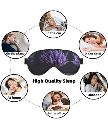Shop Lavender Bouquet Print Unisex Sleep Eye Mask | Soft Comfort Eye Shade for Travel Yoga & Shift Work - Buy Online on GoSupps.com