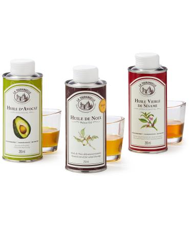 La Tourangelle - Set of 3 Gourmet Oils: Virgin Sesame Oil, Avocado Oil, Walnut Oil - Quality Oils a